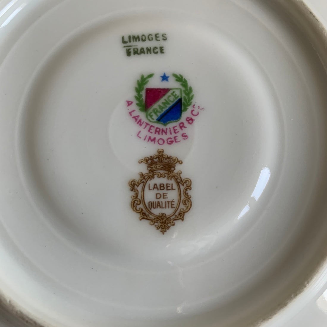 Service 6 tasses Limoges Lanternier