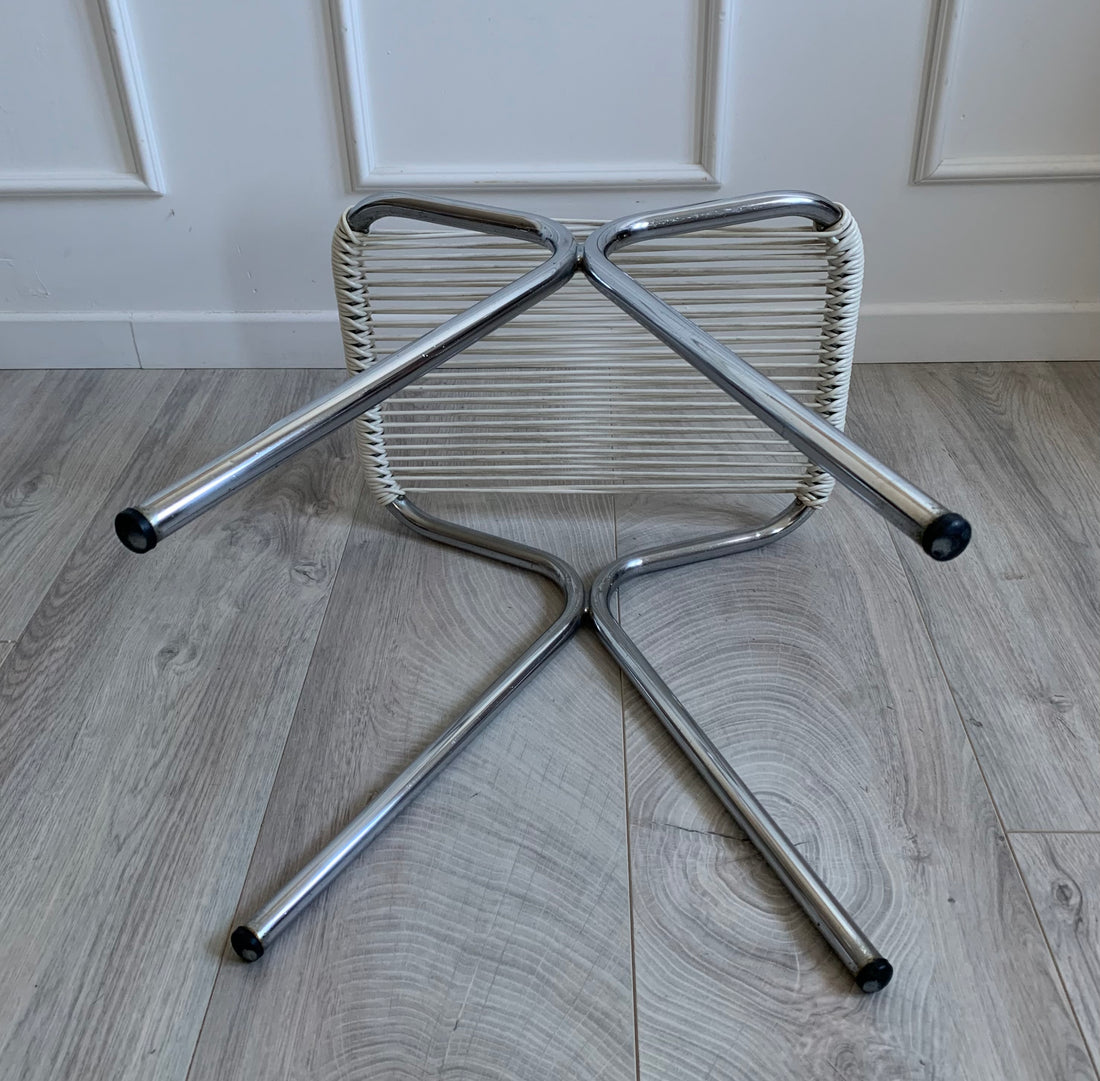 Tabouret scoubidou années 60