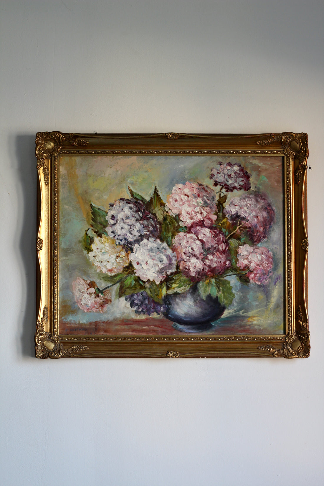 "Hydrangeas" Tableau aux hortensias